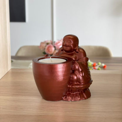 dekor buddha tealight mumluk bakır