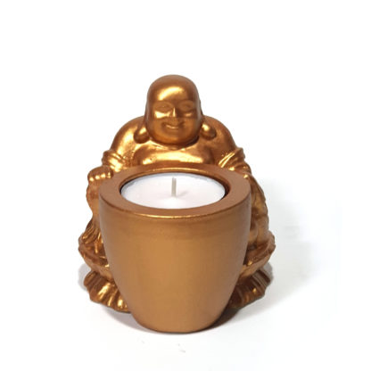 dekor buddha tealight mumluk altın